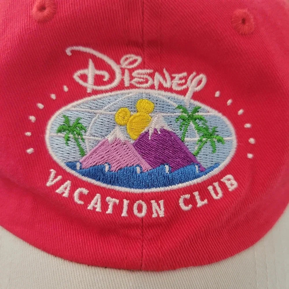 Disney Vacation Club Member Embroidered Baseball Cap, Red & Tan - Picture 2 of 5